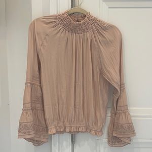 Ramy Brook embroidered long sleeve blouse SZ XS